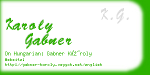 karoly gabner business card